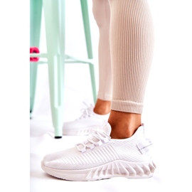 Női sportcipő, anyag, fehér 4