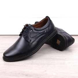 Férfi elegáns fűzős cipő sötétkék News 4092 2