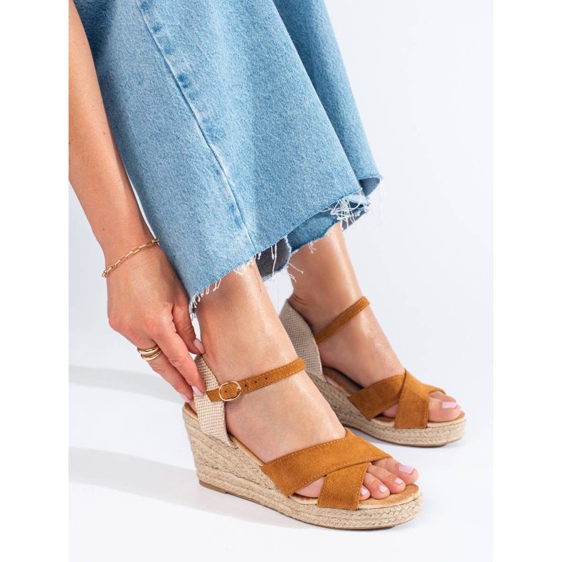 Barna női espadrille ékszandál Shelovet 1